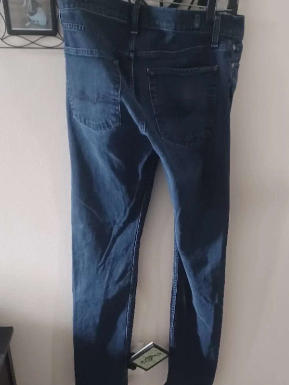 7 For all Mankind Slimmy Stretch Dark Denim Zip Fly 5 Pocket Jeans 31 - Picture 5 of 9